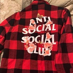 Anti social social club flannel floral size large
